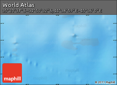 Physical Map of the Area around 35° 6' 5" S, 45° 7' 30" E
