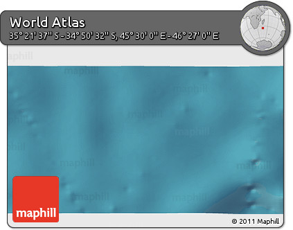 Satellite 3D Map of the Area around 35° 6' 5" S, 45° 58' 30" E