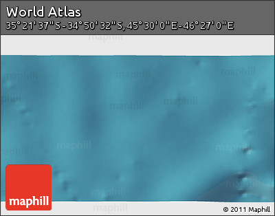 Satellite 3D Map of the Area around 35° 6' 5" S, 45° 58' 30" E