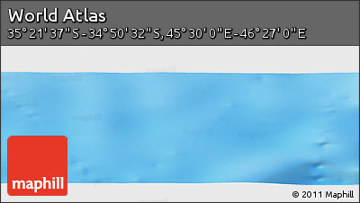 Physical Panoramic Map of the Area around 35° 6' 5" S, 45° 58' 30" E