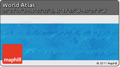 Physical Panoramic Map of the Area around 35° 6' 5" S, 45° 49' 30" W
