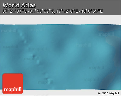 Satellite 3D Map of the Area around 35° 6' 5" S, 47° 40' 29" E