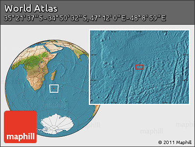 Satellite Location Map of the Area around 35° 6' 5" S, 47° 40' 29" E