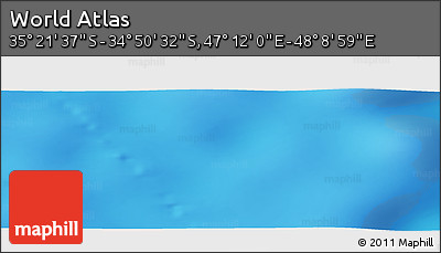 Physical Panoramic Map of the Area around 35° 6' 5" S, 47° 40' 29" E
