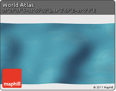Satellite 3D Map of the Area around 35° 6' 5" S, 48° 31' 29" E
