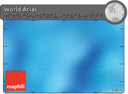 Physical Map of the Area around 35° 6' 5" S, 48° 31' 29" E