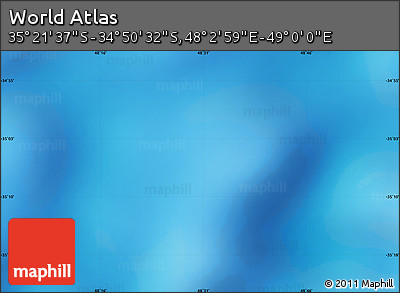 Physical Map of the Area around 35° 6' 5" S, 48° 31' 29" E