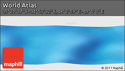 Physical Panoramic Map of the Area around 35° 6' 5" S, 48° 31' 29" E