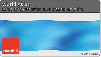 Physical Panoramic Map of the Area around 35° 6' 5" S, 48° 31' 29" E