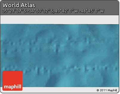 Satellite 3D Map of the Area around 35° 6' 5" S, 49° 13' 30" W