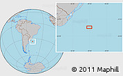 Gray Location Map of the area around 35° 6' 5" S, 49° 13' 30" W