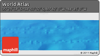Physical Panoramic Map of the Area around 35° 6' 5" S, 49° 13' 30" W