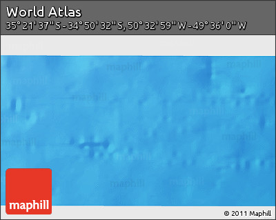 Physical 3D Map of the Area around 35° 6' 5" S, 50° 4' 30" W