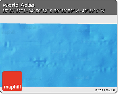 Physical 3D Map of the Area around 35° 6' 5" S, 50° 4' 30" W