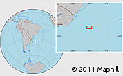 Gray Location Map of the area around 35° 6' 5" S, 50° 4' 30" W