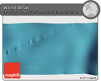 Satellite 3D Map of the Area around 35° 6' 5" S, 51° 55' 29" E