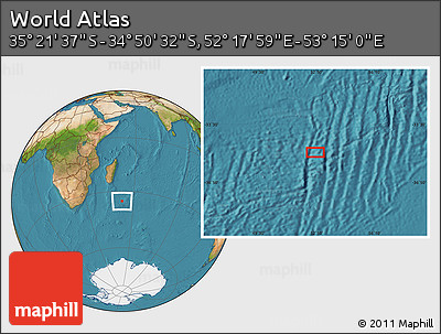 Satellite Location Map of the Area around 35° 6' 5" S, 52° 46' 29" E