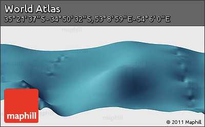 Satellite Panoramic Map of the Area around 35° 6' 5" S, 53° 37' 30" E