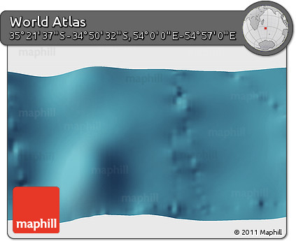 Satellite 3D Map of the Area around 35° 6' 5" S, 54° 28' 30" E