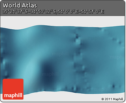 Satellite 3D Map of the Area around 35° 6' 5" S, 54° 28' 30" E