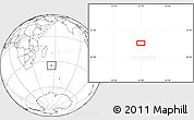 Blank Location Map of the area around 35° 6' 5" S, 55° 19' 30" E