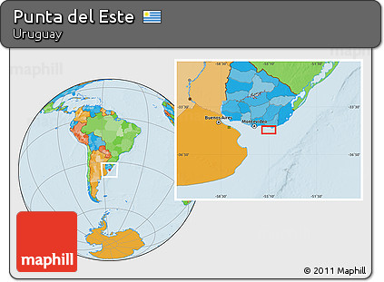 Political Location Map of Punta Del Este