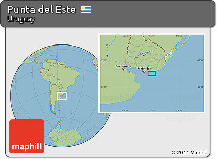 Savanna Style Location Map of Punta Del Este
