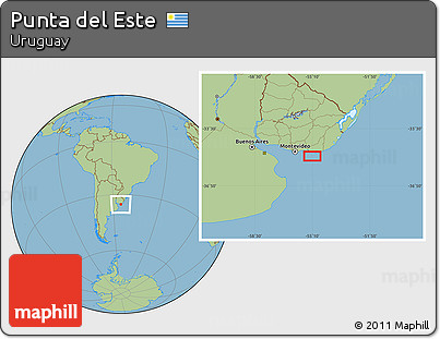 Savanna Style Location Map of Punta Del Este