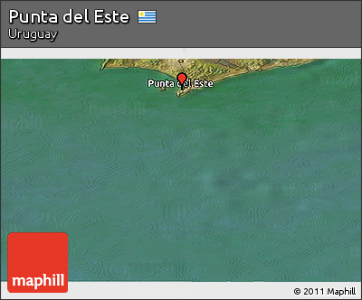 Satellite Panoramic Map of Punta Del Este