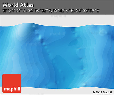 Political 3D Map of the Area around 35° 6' 5" S, 56° 10' 29" E