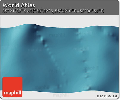 Satellite 3D Map of the Area around 35° 6' 5" S, 56° 10' 29" E