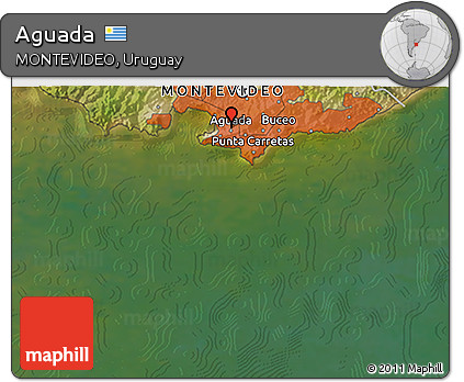 Satellite 3D Map of Aguada