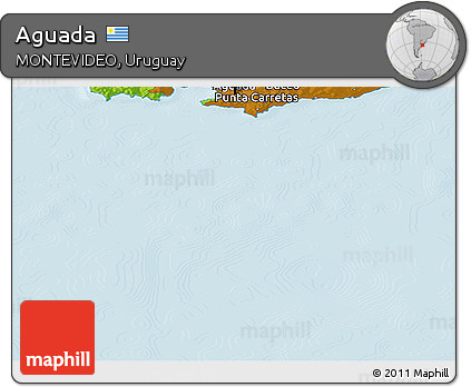 Physical Panoramic Map of Aguada