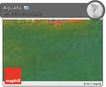 Satellite Panoramic Map of Aguada