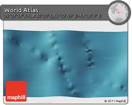 Satellite 3D Map of the Area around 35° 6' 5" S, 57° 1' 29" E