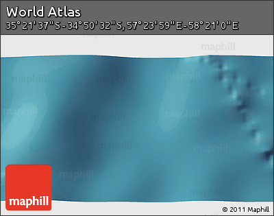 Satellite 3D Map of the Area around 35° 6' 5" S, 57° 52' 30" E