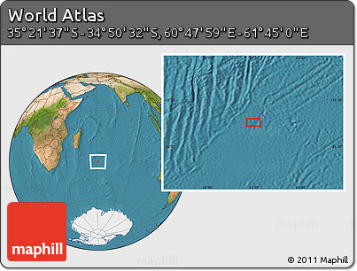 Satellite Location Map of the Area around 35° 6' 5" S, 61° 16' 29" E