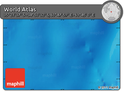 Physical Map of the Area around 35° 6' 5" S, 61° 16' 29" E