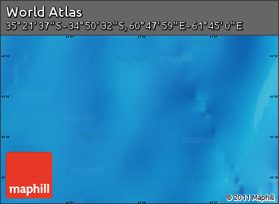 Physical Map of the Area around 35° 6' 5" S, 61° 16' 29" E