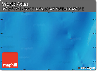 Physical Map of the Area around 35° 6' 5" S, 61° 16' 29" E