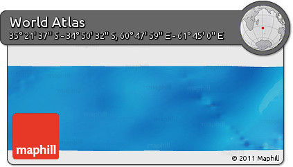 Physical Panoramic Map of the Area around 35° 6' 5" S, 61° 16' 29" E