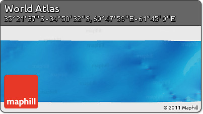 Physical Panoramic Map of the Area around 35° 6' 5" S, 61° 16' 29" E