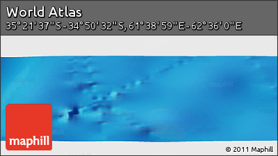 Physical Panoramic Map of the Area around 35° 6' 5" S, 62° 7' 30" E