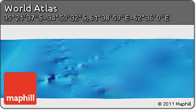 Physical Panoramic Map of the Area around 35° 6' 5" S, 62° 7' 30" E