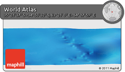 Physical Panoramic Map of the Area around 35° 6' 5" S, 63° 49' 30" E