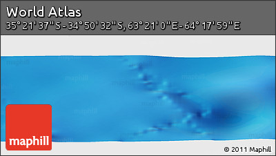 Physical Panoramic Map of the Area around 35° 6' 5" S, 63° 49' 30" E