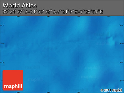 Physical Map of the Area around 35° 6' 5" S, 6° 52' 30" E