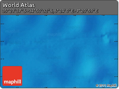 Physical Map of the Area around 35° 6' 5" S, 6° 52' 30" E