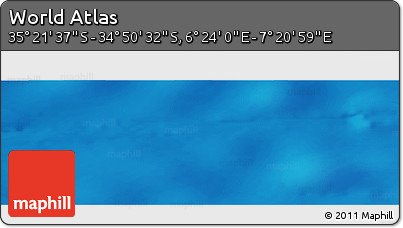 Physical Panoramic Map of the Area around 35° 6' 5" S, 6° 52' 30" E