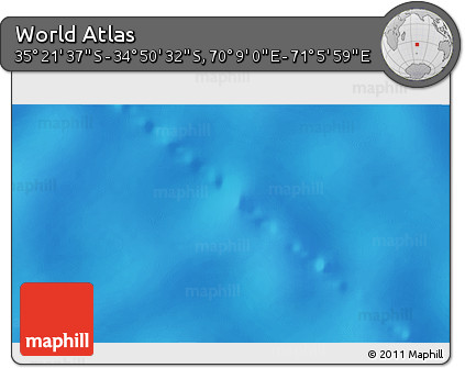 Physical 3D Map of the Area around 35° 6' 5" S, 70° 37' 30" E